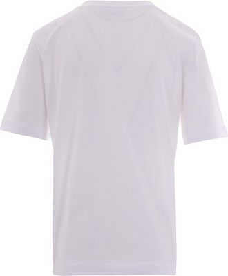 Lacoste Womens T-Shirt V Relaxed White Cotton T-Shirts & Jerseys