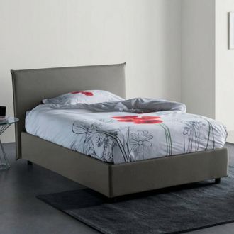 Talamo Italia Talamo Italia - Cama De Plaza Y Media Astrid, Cama Contenedor Con Revestimiento De Tela, 100% Made In Italy, Apertura Frontal, Adecuado Para Colch&oacute;n C