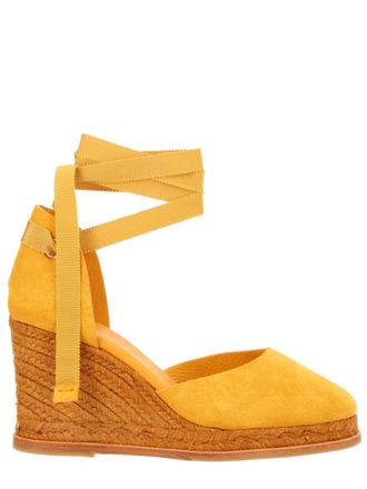Castaner Orange Solid Camila Wedges