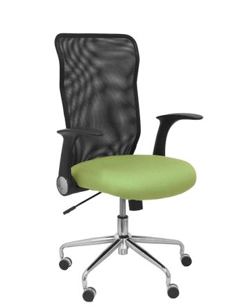 Piqueras y Crespo Silla Minaya Respaldo Malla Negro Asiento Bali Verde Oliva