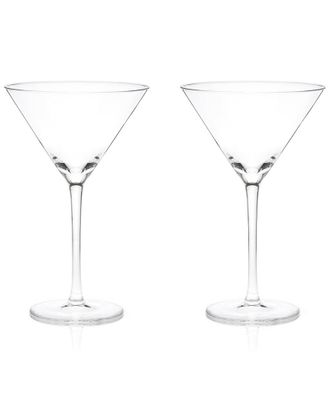 Viski Stemmed Crystal Martini Glasses