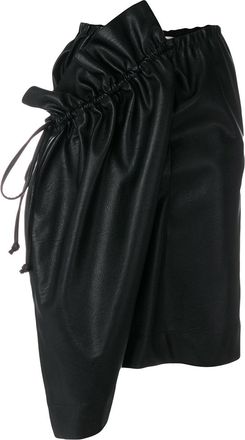 Stella McCartney ruched flared skirt - women - Viscose/Polyester - 36 - Black