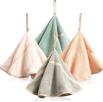 OEM Toalla, 4 Piezas, Toallas, Poli&eacute;ster Y Nailon, Reutilizables, Colgables, Pa&ntilde;os De Mano, Secado De Manos, Pa&ntilde;o De Limpieza, 50 Cm, 4 Colores