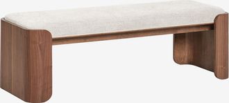 Sklum Banco En Madera De Caucho Y Chapa Lofren Sklum &x2194&xfe0e 160 Cm