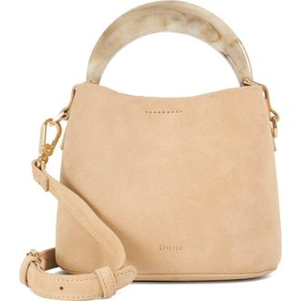 Dune London Dharla Leather Top Handle Bag in Taupe at Nordstrom