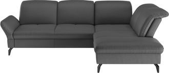 Sit&more Ecksofa »Leandro L-Form« Wahlweise mit Bett-, Kopfteil - und Armlehnfunktion, sowie Stauraum