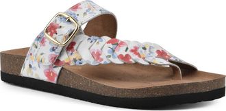 White Mountain Happier Sandal in White/Multi/Leather at Nordstrom Rack, Size 6.5
