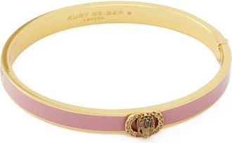 Kurt Geiger Chelsea Enamel Hinged Bangle in Light Pink at Nordstrom