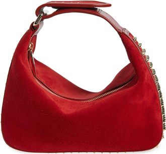 Christian Louboutin Funky Empire Spike Dopp Leather Top Handle Pouch in Fever/Gold at Nordstrom