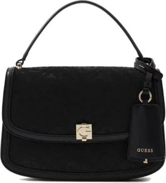 Guess Audrey Logo Handtas - Dames - Tassen - Zwart - Maat: ONE Size Zijde
