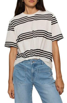 Sanctuary Tuck It Under Stripe Cotton T-Shirt in Chalk White/Black Stripe at Nordstrom, Size X-Small