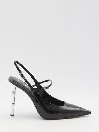 Gucci Womens Bamboo Pumps - Black Leather - Size EU 39