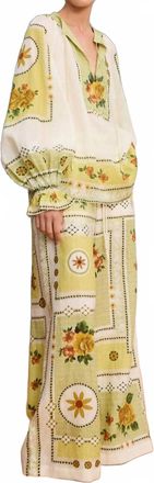 Alemais Dixie Relaxed Blouse Top In Citrus