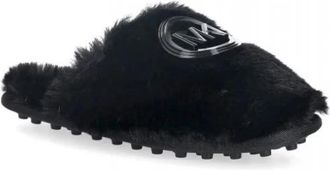 Michael Kors Ada Charm Slipper - Dames - Pantoffels - Zwart - 40 EU - Polyester - Schoenen