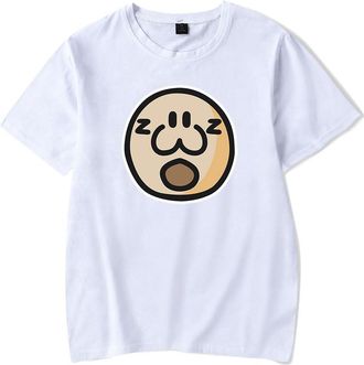 Generic HAMINATIONS Youth Print T-Shirt Men Women O-Neck Fashionable Short Sleeve (White,S)