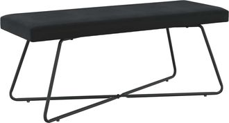 vidaXL Banco Negro 110 X 40 X 45 Cm Terciopelo Vidaxl