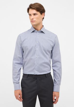 Eterna Langarmhemd ETERNA SLIM FIT, Herren, Gr. 40, Normalgr&ouml;ssen, navy, Twill, 100% Baumwolle, schmal, Manschette, Hemden Langarmhemd, NON IRON (b&uuml;gelfrei)