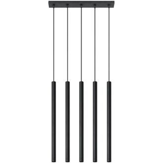 Wonderlamp L&aacute;mpara Colgante Vacu Negro, 5 Luces