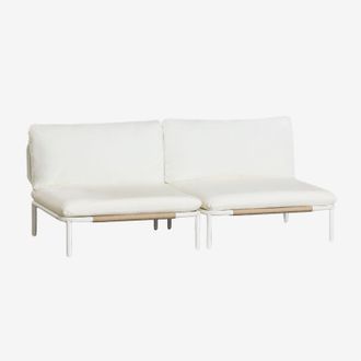Sklum Sof&aacute; Modular De Jard&iacute;n De 2 Piezas En Acero Roubly Sklum