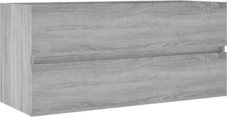 vidaXL Sink Cabinet Grey Sonoma 100x38.5x45 cm Engineered Wood Vidaxl