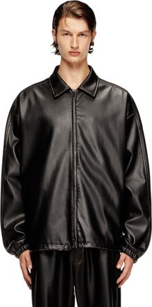 Diesel Jacket in treated technical fabric - Jackets - Unisex - Black