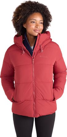 Mountain Warehouse Toasty Womens Short Padded Jacket - Water-resistant Ladies Puffer Coat with Thermal Tested -30&deg;C - Autumn Winter, Outdoors, Travelling & Hiking Red Wo