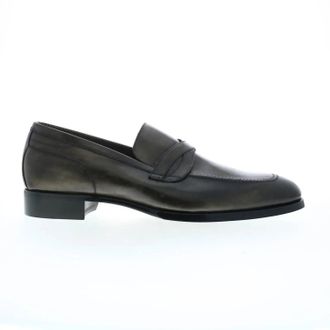 Scarpe di Bianco Mens Manzoni Sella Leather Loafer In Dark Bark