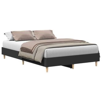 Berkfield Home Bed Frame No Mattress Black 135x190 cm Double Engineered Wood