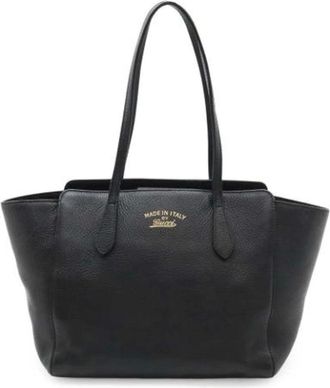 Gucci Pre-owned Tote Bags, female, Black, Size: ONE SIZE Pre-owned Leather gucci-bags
