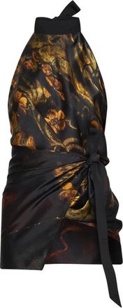 Dries Van Noten Halter Zijden Top - Dames - Tops zonder mouwen - Veelkleurig - M - Tops