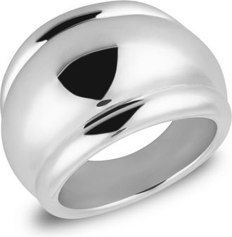 MAX + STONE 925 Sterling Silver Layered Chunky Boho Cocktail Ring