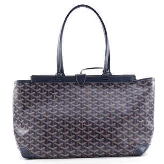 Goyard Bellechasse Blue Navy Pvc Leather Handbag Tote Bag (Pre-Owned)