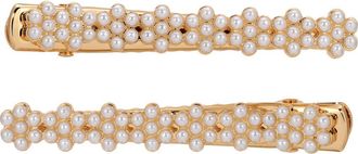 Ettika Set of 2 Imitation Pearl Cluster Hair Clips in Gold at Nordstrom