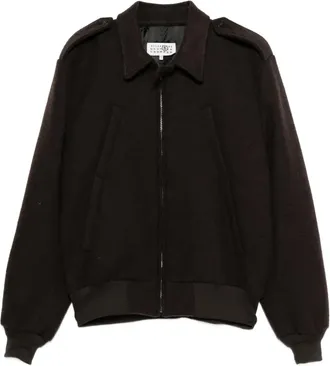 Maison Margiela zip-fastening jacket - men - Virgin Wool - 42 - Brown