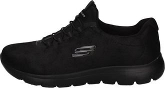 Skechers Womens Summits Memory Foam Micro-Leather Slip-on Trainers - Black - 7