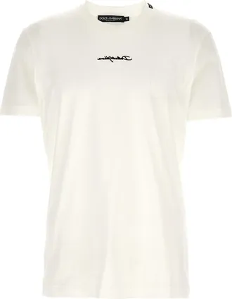 Dolce & Gabbana White Cotton Mens T-Shirt