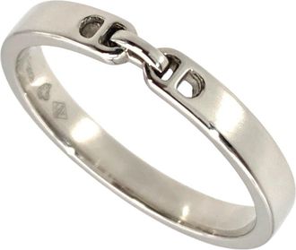 Herm&egrave;s Platinum 950 Band Ring (Pre-Owned)