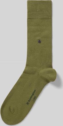 Burlington Socken mit Burlington-Niete in Oliv, Gr&ouml;&szlig;e 40-46