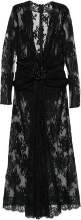 Dolce & Gabbana Floral-lace Floral-appliqu&eacute; Dress