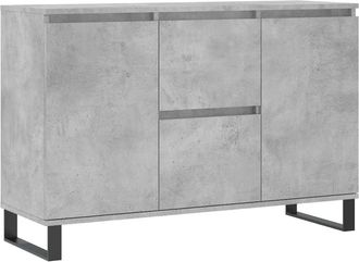 vidaXL Aparador De Madera De Ingenier&iacute;a Gris Hormig&oacute;n 101,5x35x70 Cm Vidaxl