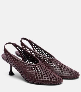 Proenza Schouler Tee 60 perforated leather slingback pumps