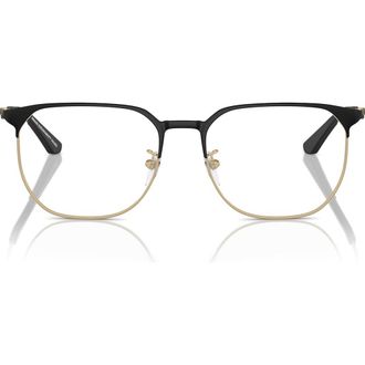 Emporio Armani 54mm Phantos Optical Glasses in Gold /Black /Demo Lens at Nordstrom