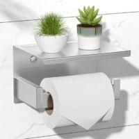 OEM Soporte Para Papel Higi&eacute;nico Autoadhesivo Con Estante, Soporte De Pared Para Ba&ntilde;o, Acero Inoxidable Sus 304, Soporte Para Papel Higi&eacute;nico Sin Taladrar