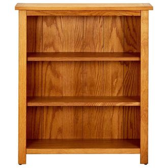 Berkfield Home 3-Tier Bookcase 70x22.5x82 cm Solid Oak Wood in Brown