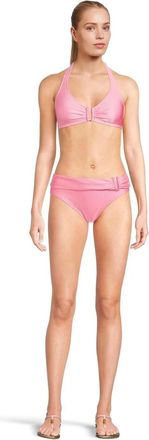 Lilly Pulitzer Kashin Bikini Bottom Womens Rousseau Pink Rib Swimwear DDR2393