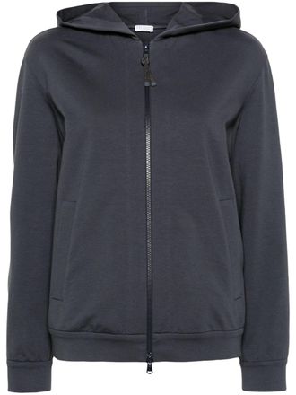 Brunello Cucinelli Hoodie met rits - Blauw