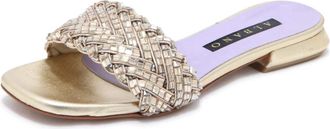 Albano 5236 Ciabatta Wo Strass Sandal - Dames - Sandalen - Geel - 37 EU - Schoenen