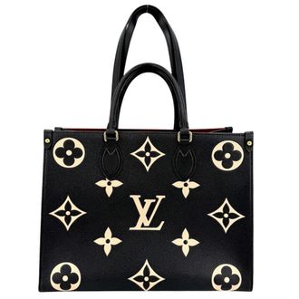 Louis Vuitton Monogram Empreinte Beige Black Monogram Empreinte Handbag Tote Bag (Pre-Owned)