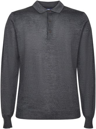 K-Way Rey Wool Silk Cashmere Polo Sweater