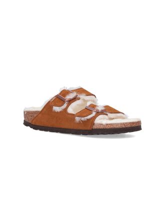 Birkenstock Unisex Sandals Brown Suede Leather